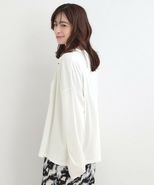 SHOO・LA・RUE / シューラルー カーディガン・ボレロ | 【SHOO ICE、UVカット】指穴付き とろみVネックポンチョカーディガン | 詳細2