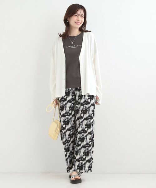 SHOO・LA・RUE / シューラルー カーディガン・ボレロ | 【SHOO ICE、UVカット】指穴付き とろみVネックポンチョカーディガン | 詳細3