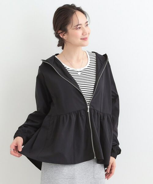 SHOO・LA・RUE / シューラルー レザーブルゾン・ジャケット | 【UVカット／接触冷感】ペプラムデザイン メタルジップパーカー | 詳細2