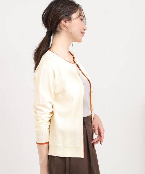 SHOO・LA・RUE / シューラルー カーディガン・ボレロ | 配色がコーデのアクセントに レイヤード風クルーカーディガン | 詳細2