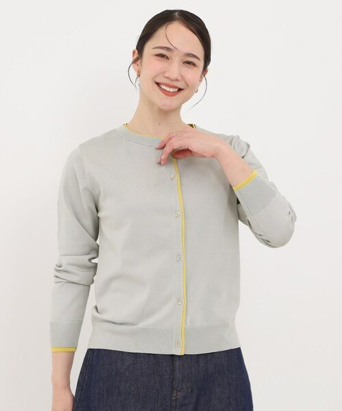 SHOO・LA・RUE / シューラルー カーディガン・ボレロ | 配色がコーデのアクセントに レイヤード風クルーカーディガン | 詳細5