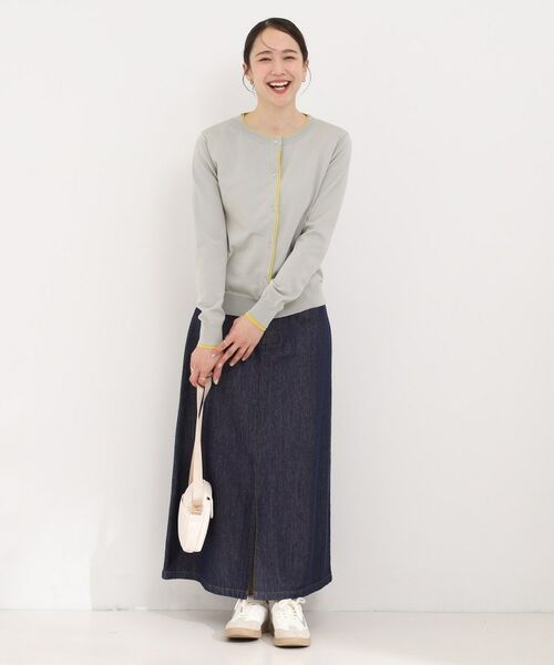 SHOO・LA・RUE / シューラルー カーディガン・ボレロ | 配色がコーデのアクセントに レイヤード風クルーカーディガン | 詳細7