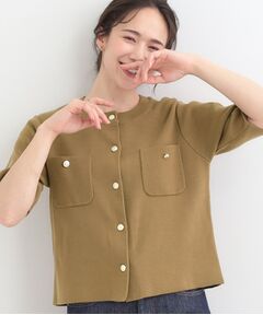 SHOO・LA・RUE / シューラルー カーディガン・ボレロ | 金ボタンハーフ袖カーディガンニット