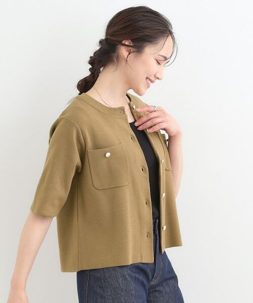 SHOO・LA・RUE / シューラルー カーディガン・ボレロ | 金ボタンハーフ袖カーディガンニット | 詳細10