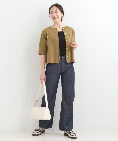 SHOO・LA・RUE / シューラルー カーディガン・ボレロ | 金ボタンハーフ袖カーディガンニット | 詳細11