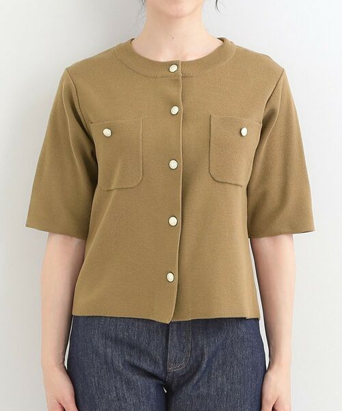 SHOO・LA・RUE / シューラルー カーディガン・ボレロ | 金ボタンハーフ袖カーディガンニット | 詳細13