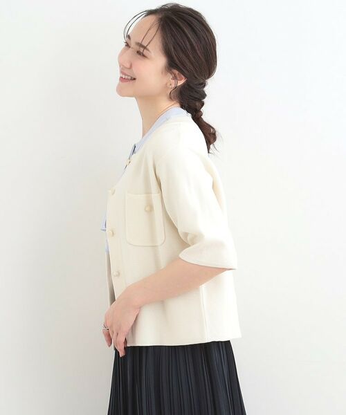 SHOO・LA・RUE / シューラルー カーディガン・ボレロ | 金ボタンハーフ袖カーディガンニット | 詳細2