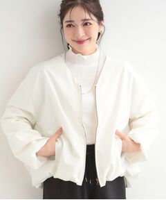 SHOO・LA・RUE / シューラルー レザーブルゾン・ジャケット | 【防風/撥水/S-LL】ぽわんと大人かわいい　Vネックバルーンブルゾン