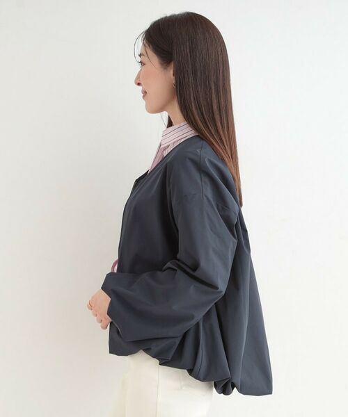 SHOO・LA・RUE / シューラルー レザーブルゾン・ジャケット | 【防風/撥水/S-LL】ぽわんと大人かわいい　Vネックバルーンブルゾン | 詳細10