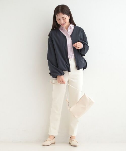 SHOO・LA・RUE / シューラルー レザーブルゾン・ジャケット | 【防風/撥水/S-LL】ぽわんと大人かわいい　Vネックバルーンブルゾン | 詳細11