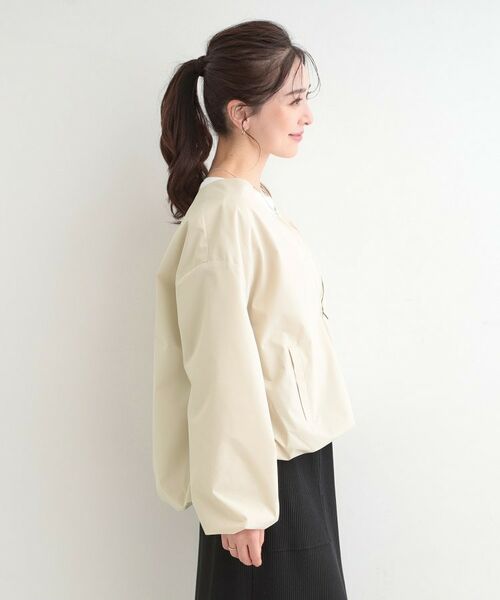 SHOO・LA・RUE / シューラルー レザーブルゾン・ジャケット | 【防風/撥水/S-LL】ぽわんと大人かわいい　Vネックバルーンブルゾン | 詳細6