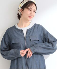 SHOO・LA・RUE / シューラルー Gジャン・デニムジャケット | 【S-LL】優しく透ける 柔らかシアーデニムブルゾン