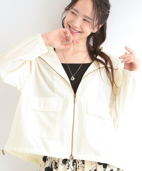 SHOO・LA・RUE / シューラルー レザーブルゾン・ジャケット | 【UV】シアーフーディーブルゾン（オフホワイト(003)）