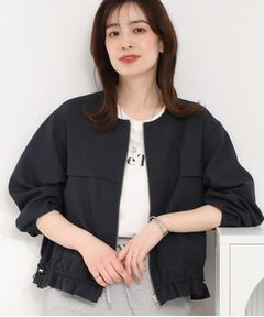 SHOO・LA・RUE / シューラルー レザーブルゾン・ジャケット | ドロストノーカラーブルゾン