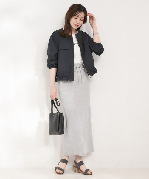 SHOO・LA・RUE / シューラルー レザーブルゾン・ジャケット | ドロストノーカラーブルゾン | 詳細11