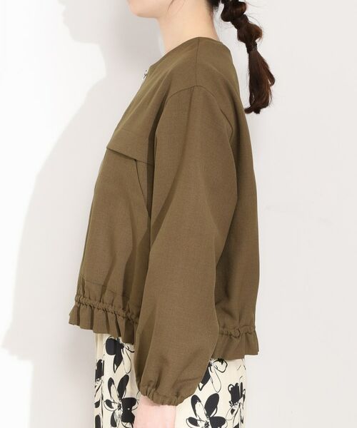 SHOO・LA・RUE / シューラルー レザーブルゾン・ジャケット | ドロストノーカラーブルゾン | 詳細14