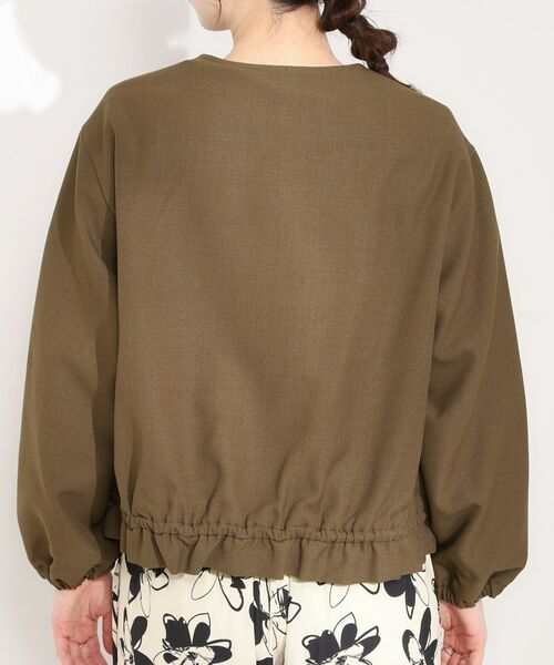 SHOO・LA・RUE / シューラルー レザーブルゾン・ジャケット | ドロストノーカラーブルゾン | 詳細15