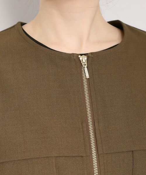 SHOO・LA・RUE / シューラルー レザーブルゾン・ジャケット | ドロストノーカラーブルゾン | 詳細16