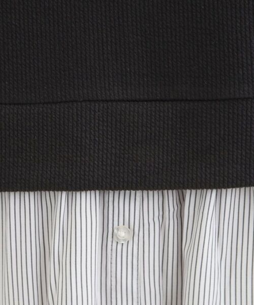 SHOO・LA・RUE / シューラルー ミニ丈・ひざ丈ワンピース | 【S-LL/体型カバー】ストライプ柄ドッキングワンピース | 詳細4