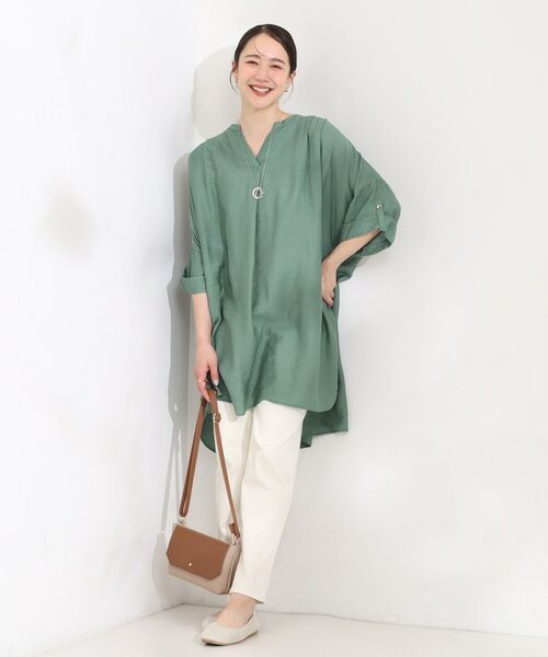 SHOO・LA・RUE / シューラルー チュニック | 【ひんやり】スキッパーチュニックワンピース | 詳細15