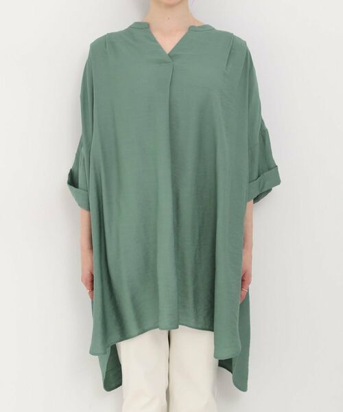 SHOO・LA・RUE / シューラルー チュニック | 【ひんやり】スキッパーチュニックワンピース | 詳細17