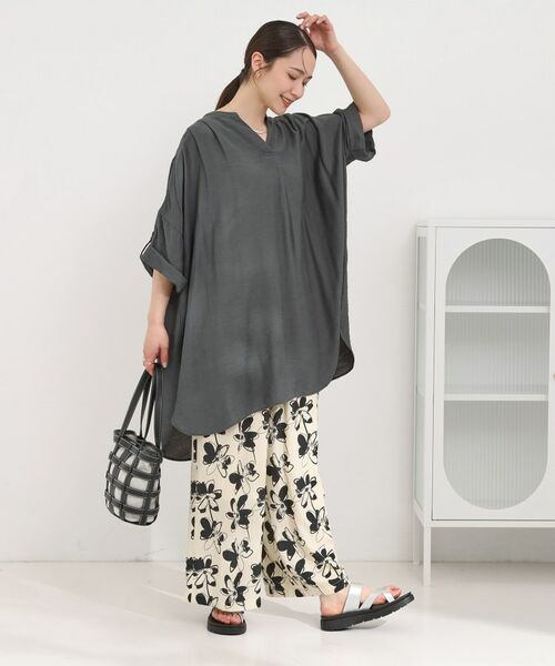 SHOO・LA・RUE / シューラルー チュニック | 【ひんやり】スキッパーチュニックワンピース | 詳細3