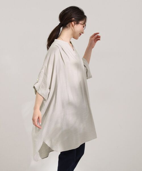 SHOO・LA・RUE / シューラルー チュニック | 【ひんやり】スキッパーチュニックワンピース | 詳細6