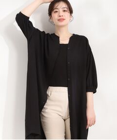 SHOO・LA・RUE / シューラルー ミニ丈・ひざ丈ワンピース | カットツイルキーネックシャツワンピ