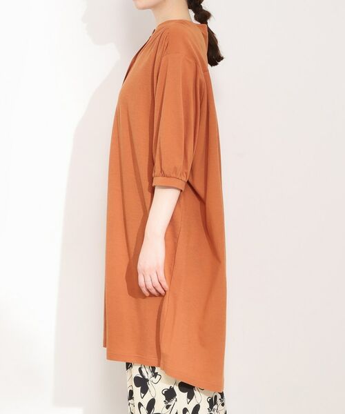 SHOO・LA・RUE / シューラルー ミニ丈・ひざ丈ワンピース | カットツイルキーネックシャツワンピ | 詳細14