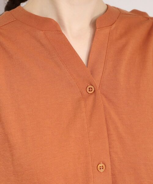 SHOO・LA・RUE / シューラルー ミニ丈・ひざ丈ワンピース | カットツイルキーネックシャツワンピ | 詳細16