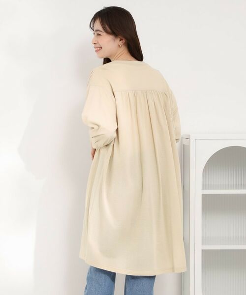 SHOO・LA・RUE / シューラルー ミニ丈・ひざ丈ワンピース | カットツイルキーネックシャツワンピ | 詳細6