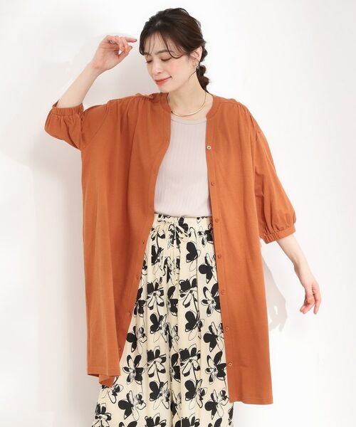 SHOO・LA・RUE / シューラルー ミニ丈・ひざ丈ワンピース | カットツイルキーネックシャツワンピ | 詳細9