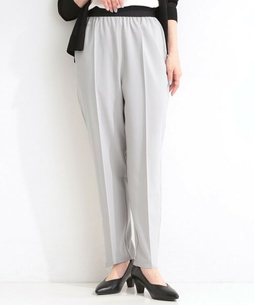 SHOO・LA・RUE / シューラルー パンツ | 【シューアイス】ウエストゴムテーパードパンツ（グレー(012)）