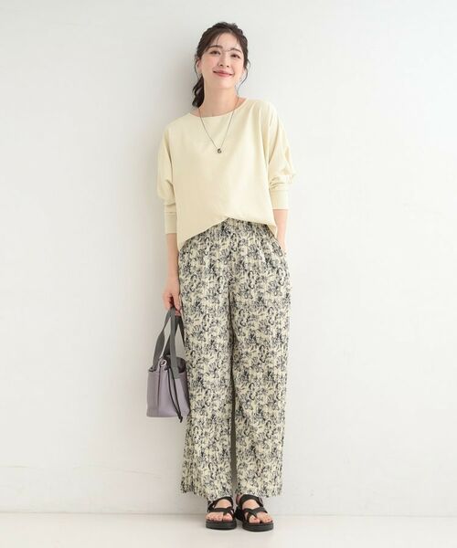 SHOO・LA・RUE / シューラルー パンツ | ウエストゴムでらくちん 柄アソートプリーツイージーパンツ | 詳細15