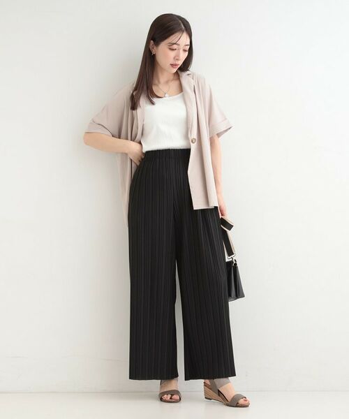 SHOO・LA・RUE / シューラルー パンツ | ウエストゴムでらくちん 柄アソートプリーツイージーパンツ | 詳細3