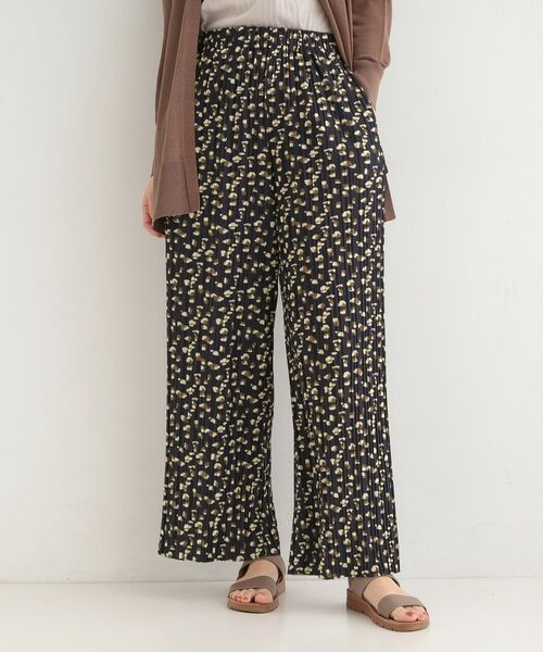 SHOO・LA・RUE / シューラルー パンツ | ウエストゴムでらくちん 柄アソートプリーツイージーパンツ | 詳細9