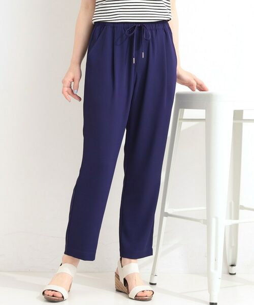 SHOO・LA・RUE / シューラルー パンツ | さらさらぷるんイージーテーパード(ブルー(092))