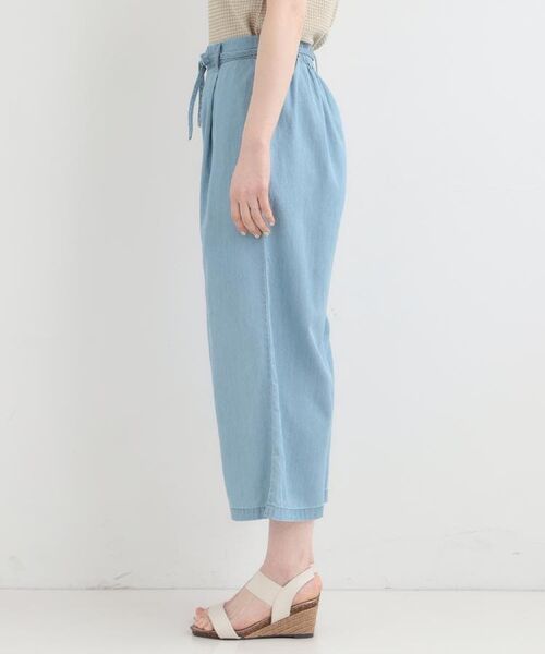 SHOO・LA・RUE / シューラルー パンツ | 【着丈選べる/ひんやり/S-LL】ウエストリボンがポイント　デニムイージーワイドパンツ | 詳細25