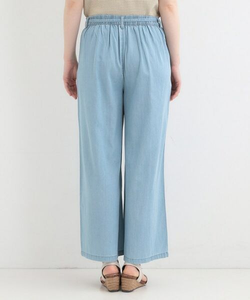 SHOO・LA・RUE / シューラルー パンツ | 【着丈選べる/ひんやり/S-LL】ウエストリボンがポイント　デニムイージーワイドパンツ | 詳細26