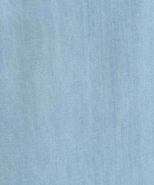 SHOO・LA・RUE / シューラルー パンツ | 【SHOO ICE、着丈が選べる】ウエストリボン付き セルロース混デニムワイドイージーパンツ | 詳細8