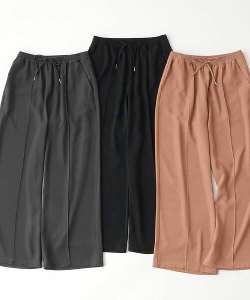SHOO・LA・RUE / シューラルー パンツ | 【セットアップ可/ひんやり/UV/S-LL】さらさらぷるん イージーワイドパンツ | 詳細22