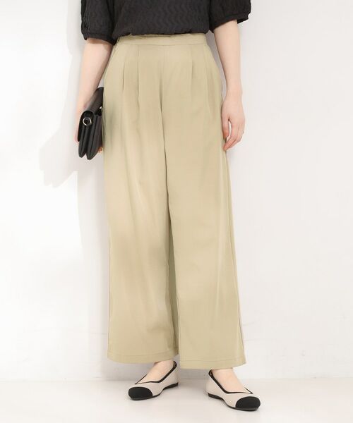 SHOO・LA・RUE / シューラルー パンツ | ツータックワイドパンツ（ベージュ(052)）