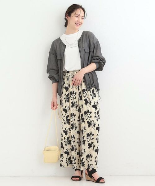 SHOO・LA・RUE / シューラルー パンツ | 【選べる4柄/洗濯機可】さらっとしなやか　サテンワイドパンツ | 詳細23
