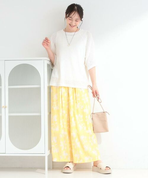 SHOO・LA・RUE / シューラルー パンツ | 【選べる4柄/洗濯機可】さらっとしなやか　サテンワイドパンツ | 詳細26