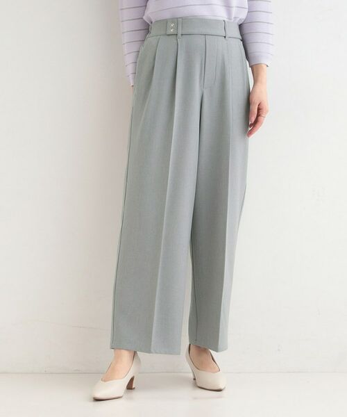 SHOO・LA・RUE / シューラルー パンツ | 【着丈選べる/S-LL/洗濯機可】楽ちん×きれいみえ　ストレッチワイドパンツ | 詳細1