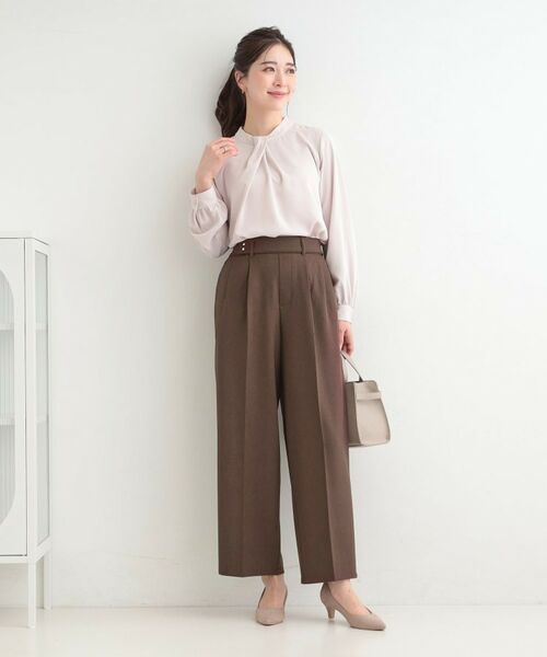 SHOO・LA・RUE / シューラルー パンツ | 【着丈選べる/S-LL/洗濯機可】楽ちん×きれいみえ　ストレッチワイドパンツ | 詳細11