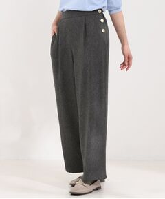 SHOO・LA・RUE / シューラルー パンツ | サイドボタンデニム風ワイドパンツ