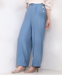 SHOO・LA・RUE / シューラルー パンツ | サイドボタンデニム風ワイドパンツ