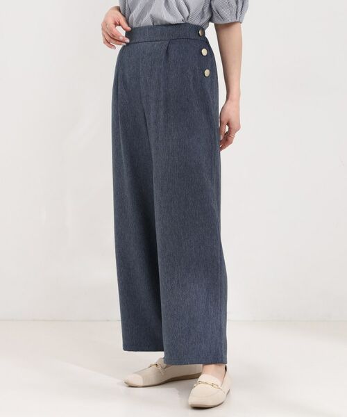 SHOO・LA・RUE / シューラルー パンツ | サイドボタンデニム風ワイドパンツ | 詳細13
