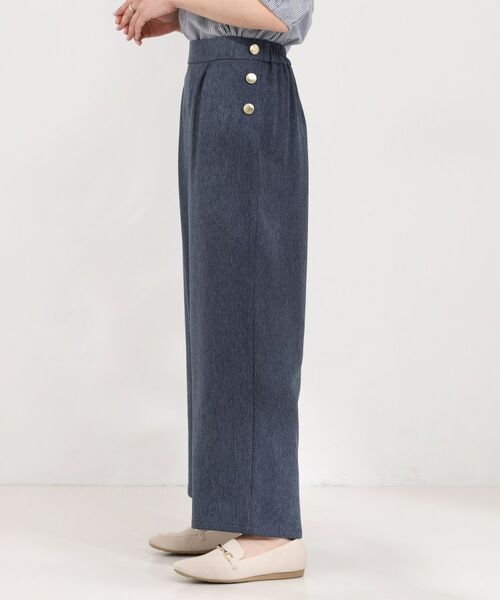 SHOO・LA・RUE / シューラルー パンツ | サイドボタンデニム風ワイドパンツ | 詳細14
